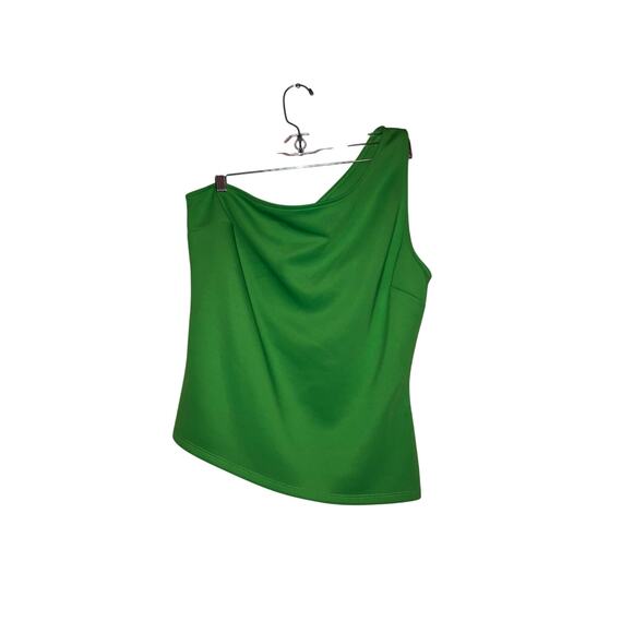 New York & Company green one shoulder top size large - Picture 1 of 5